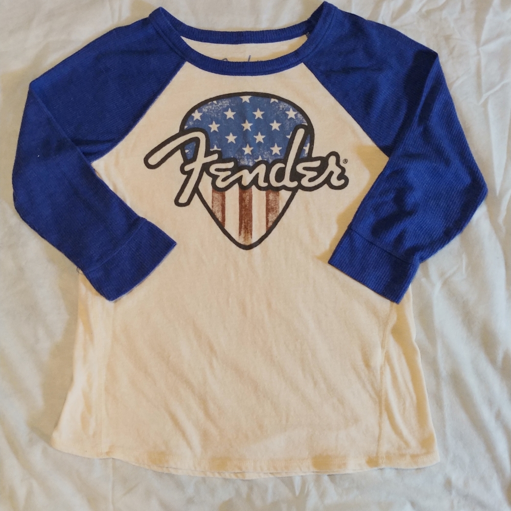 Lucky Brand 3/4 Sleeve Fender T-Shirt Size M